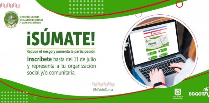 Se amplía el calendario electoral para ser representante ante el Consejo Local de Gestión de Riesgos y Cambio Climático en Engativá Elecciones del Consejo Local de Gestión de Riesgos y Cambio Climático de Engativá
